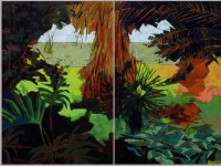   Entre palmeras 108 x 81 cm acrÃ­lico/lienzo 2015